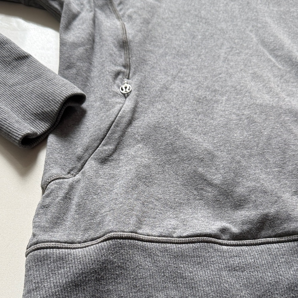 Lululemon Athletica Rest Day Cowl Neck Pullover Sweatshirt, Vintage Grey,Size 10 - Picture 11 of 13
